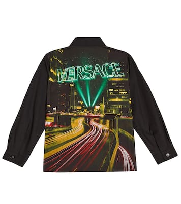 Camicia in cotone con stampa | Versace Kids