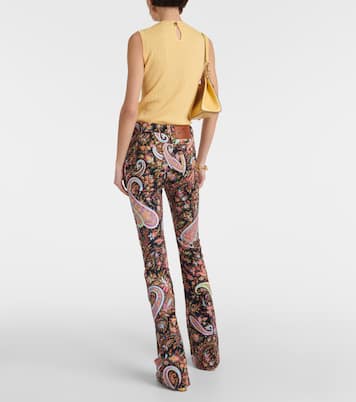 Jeans flared a vita alta con stampa | Etro