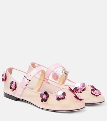 Ballerine con pelle e pailettes | Mach & Mach