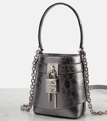 Secchiello Shark Lock Micro in pelle | Givenchy