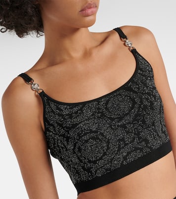 Cropped-Top La Greca Medusa '95 aus Strick | Versace