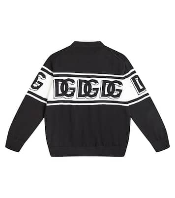 Jersey DG en intarsia de lana virgen | Dolce&Gabbana Kids