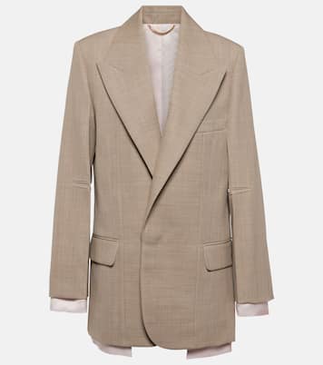 Blazer aus Schurwolle mit Satin | Victoria Beckham