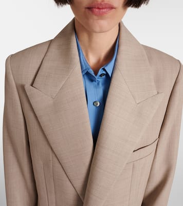 Blazer aus Schurwolle mit Satin | Victoria Beckham