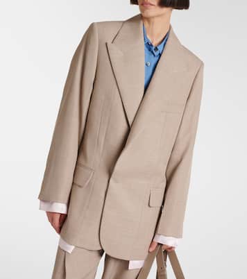 Blazer aus Schurwolle mit Satin | Victoria Beckham