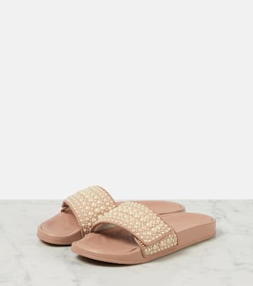 Fitz faux pearl-embellished slides | Jimmy Choo