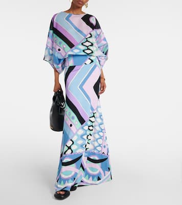 Gonna lunga Vivara in jersey di raso  | Pucci