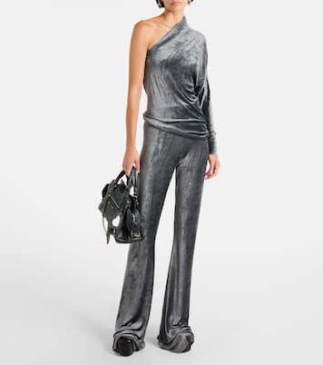 Top monospalla Diana in velluto | Rick Owens