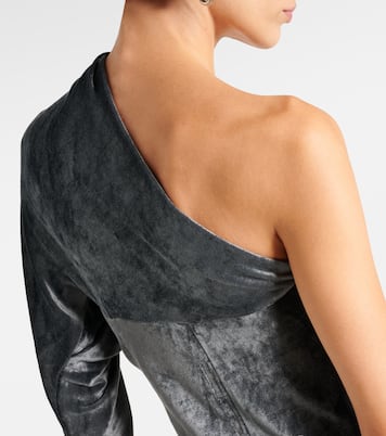 Top monospalla Diana in velluto | Rick Owens