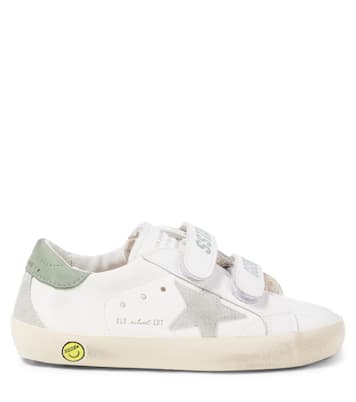 Sneakers Old School in pelle con glitter | Golden Goose Kids