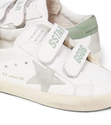Sneakers Old School in pelle con glitter | Golden Goose Kids