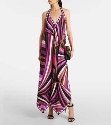 Abito lungo Iride in twill di seta | Pucci