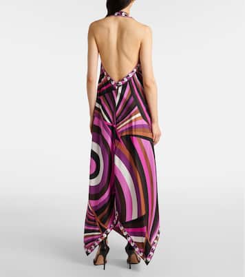 Abito lungo Iride in twill di seta | Pucci