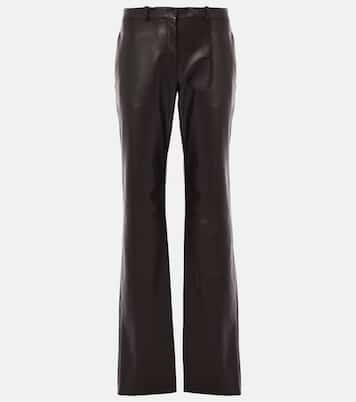 Pantaloni regular Selviese in pelle | The Row