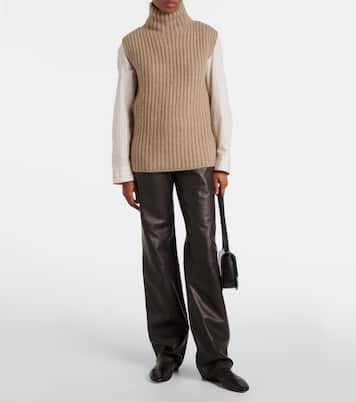 Pantaloni regular Selviese in pelle | The Row