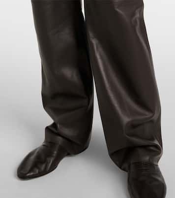 Pantaloni regular Selviese in pelle | The Row