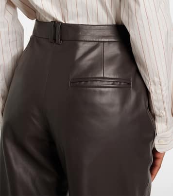 Pantaloni regular Selviese in pelle | The Row