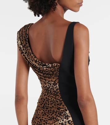 Robe longue Medusa ‘95 à motif léopard | Versace