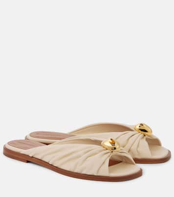 Gleam leather slides | Zimmermann