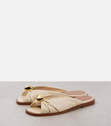 Gleam leather slides | Zimmermann