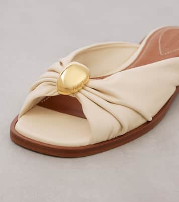 Gleam leather slides | Zimmermann