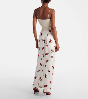 Lucian printed twill maxi skirt | Khaite