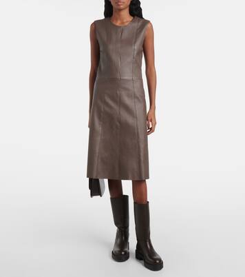 Leather midi dress | Joseph
