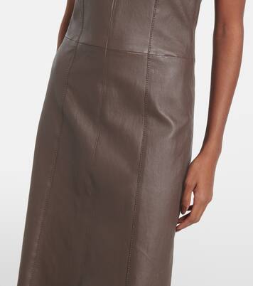 Leather midi dress | Joseph