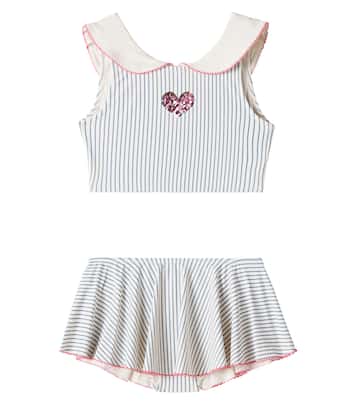 Bikini Gina rayé à ornements | Konges Sløjd