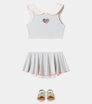 Bikini Gina rayé à ornements | Konges Sløjd