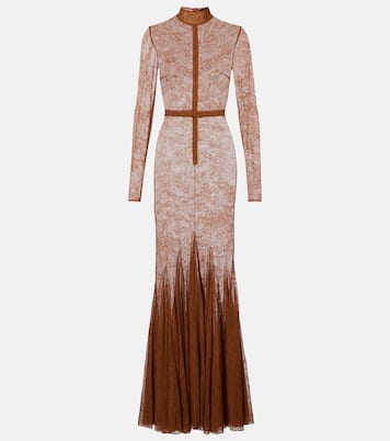 Vestido de fiesta de encaje transparente | David Koma