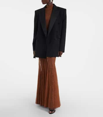 Vestido de fiesta de encaje transparente | David Koma