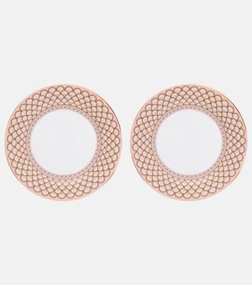 Napoli Dusty Pink set of 2 dessert plates | La DoubleJ