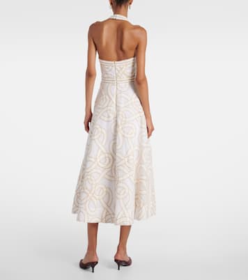Vestido midi Irena bordado | Rebecca Vallance