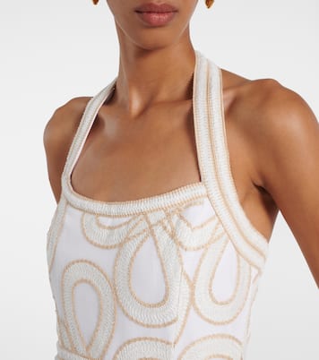 Vestido midi Irena bordado | Rebecca Vallance