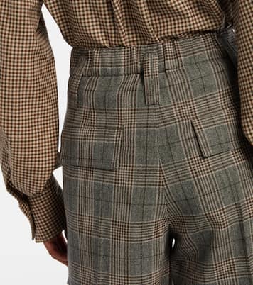 Checked virgin wool shorts | Brunello Cucinelli