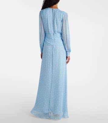 Meera polka-dot shirred gown | Rixo