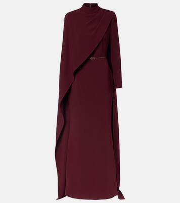 Cape-detail belted gown | Elie Saab