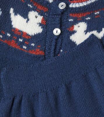 Baby Set Mavi aus Cardigan und Hose aus Wolle | La Coqueta