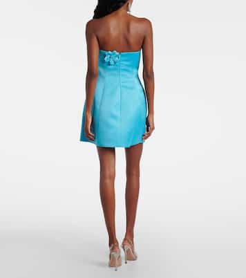 Rosario floral-appliqué bustier dress | Leo Lin