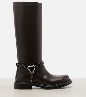 Leather knee-high boots | Bottega Veneta