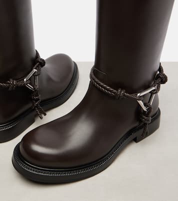 Leather knee-high boots | Bottega Veneta