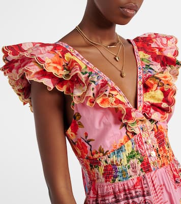 Maxikleid Collage Kingdom aus Baumwolle | Camilla