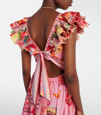 Maxikleid Collage Kingdom aus Baumwolle | Camilla