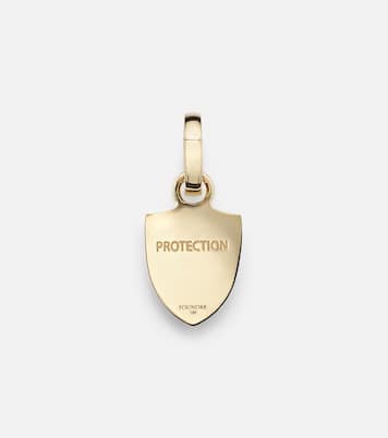 Protection Miniature Crest 18kt gold pendant with diamonds | FoundRae