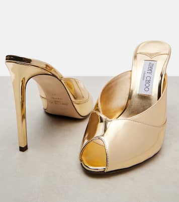 Brigitte 100 mirrored leather mules | Jimmy Choo