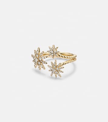 Starburst 18kt gold ring with diamonds | David Yurman