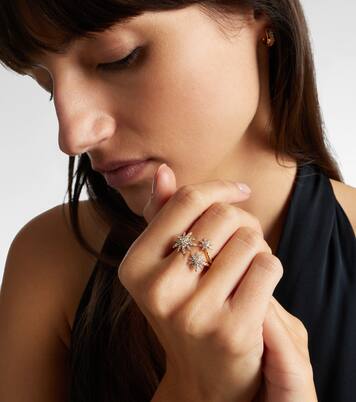 Starburst 18kt gold ring with diamonds | David Yurman