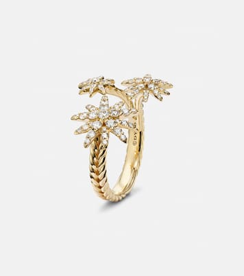 Starburst 18kt gold ring with diamonds | David Yurman