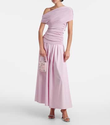 Micro crystal-embellished floral box bag | Self-Portrait